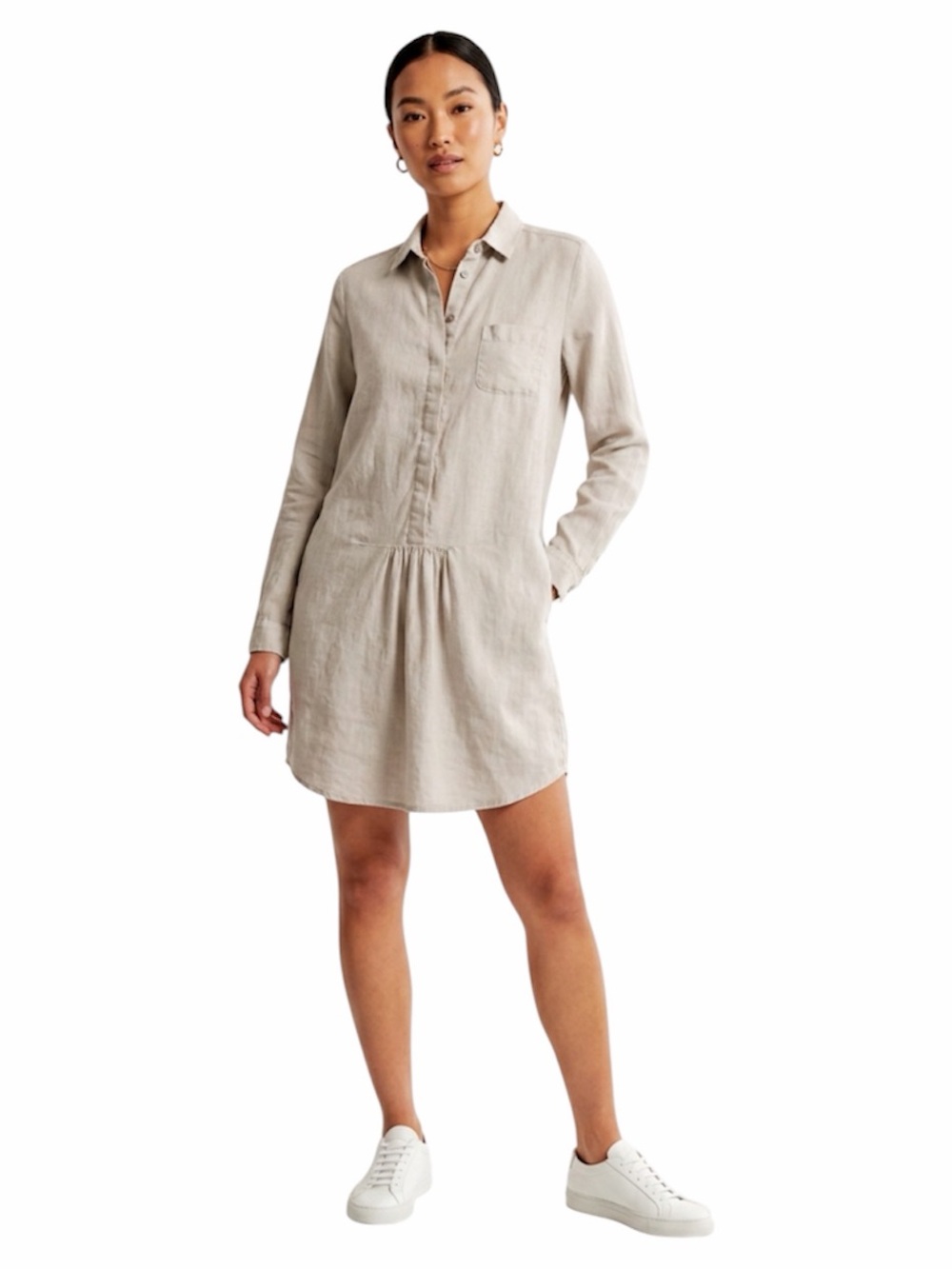 0039 Italy ($480) Linen Midi Dress With Pockets - PTP 21